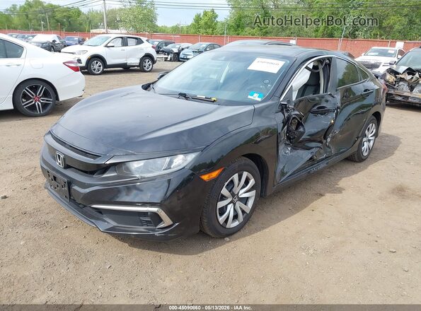 2HGFC2F62KH582711 2019 HONDA CIVIC Black Առջևի ձախ երեք քառորդ տեսարան