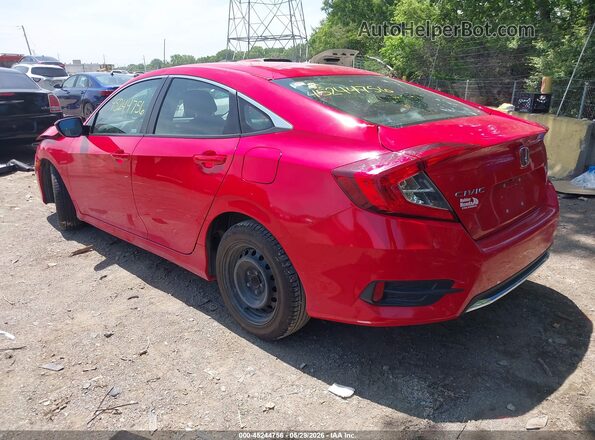 2HGFC2F62KH606053 2019 HONDA CIVIC Красный Задняя левая четверть