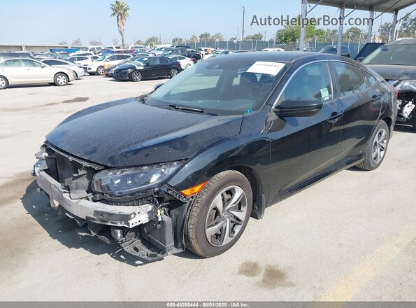 2HGFC2F62LH511753 2020 HONDA CIVIC Black Առջևի ձախ երեք քառորդ տեսարան