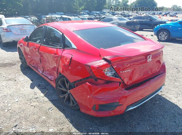 2HGFC2F62LH553291 2020 HONDA CIVIC Red Հետևի ձախ