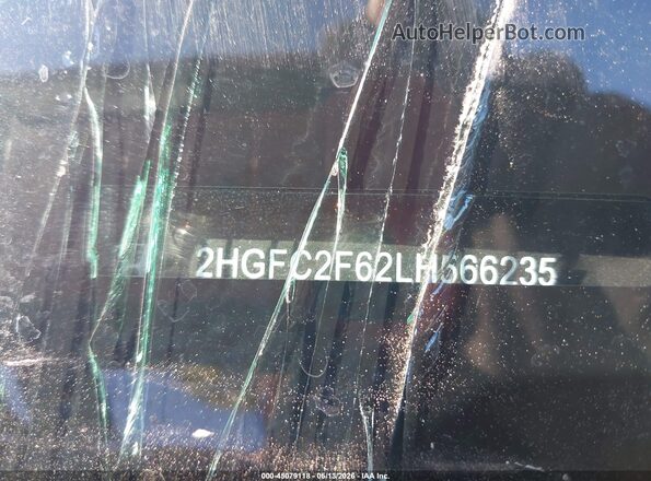 2HGFC2F62LH566235 2020 HONDA CIVIC Dark Blue Vista del compartimento del motor
