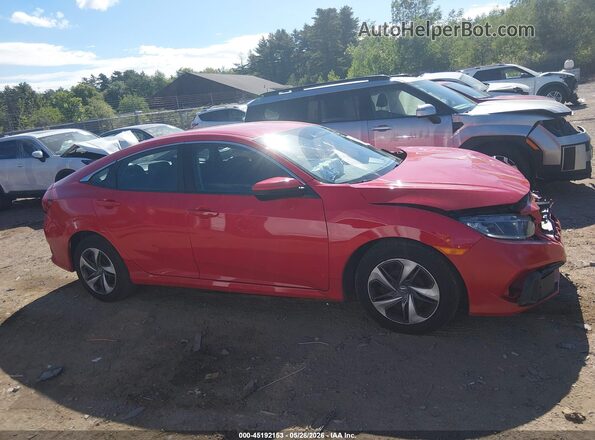 2HGFC2F63LH597459 2020 HONDA CIVIC Red Widok wnętrza 360 stopni
