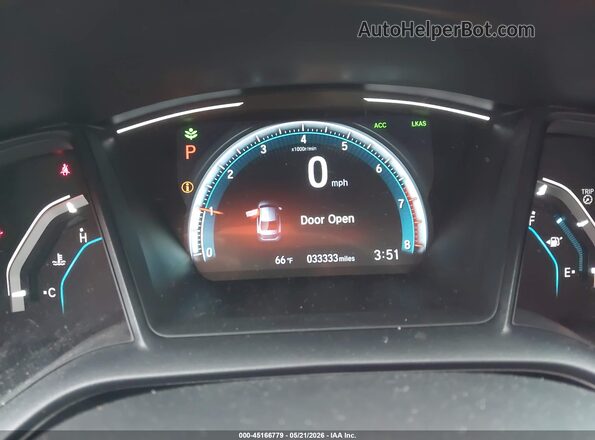 2HGFC2F65KH531378 2019 HONDA CIVIC Red უკანა სავარძლების ხედი