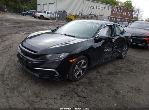 2HGFC2F65LH511357 2020 HONDA CIVIC Black წინა მარცხენა ხედი სამი მეოთხედიდან