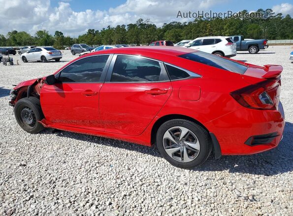 2HGFC2F66KH527095 2019 HONDA CIVIC Red უკანა მარცხენა