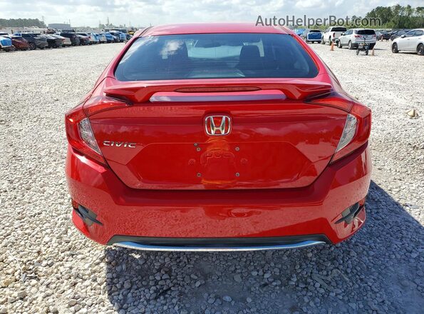 2HGFC2F66KH527095 2019 HONDA CIVIC Red უკანა ხედი