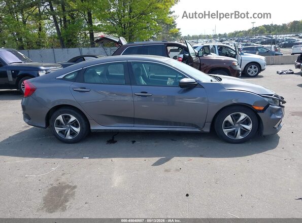 2HGFC2F66KH535861 2019 HONDA CIVIC Gray Widok wnętrza z tyłu