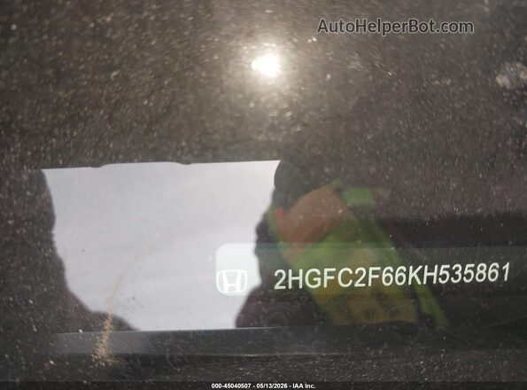 2HGFC2F66KH535861 2019 HONDA CIVIC Gray 