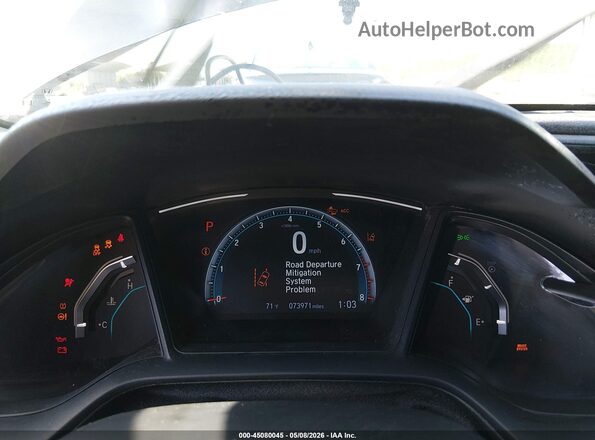 2HGFC2F66LH524277 2020 HONDA CIVIC Black უკანა სავარძლების ხედი