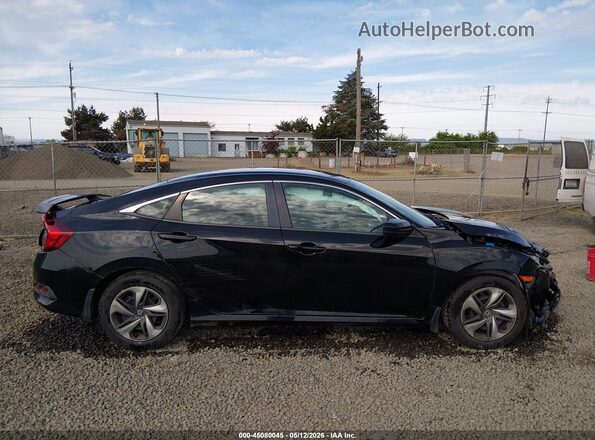 2HGFC2F66LH524277 2020 HONDA CIVIC Black უკანა სალონის ხედი