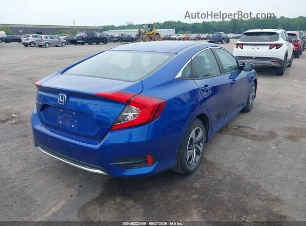 2HGFC2F69KH600492 2019 HONDA CIVIC Blue Rear right
