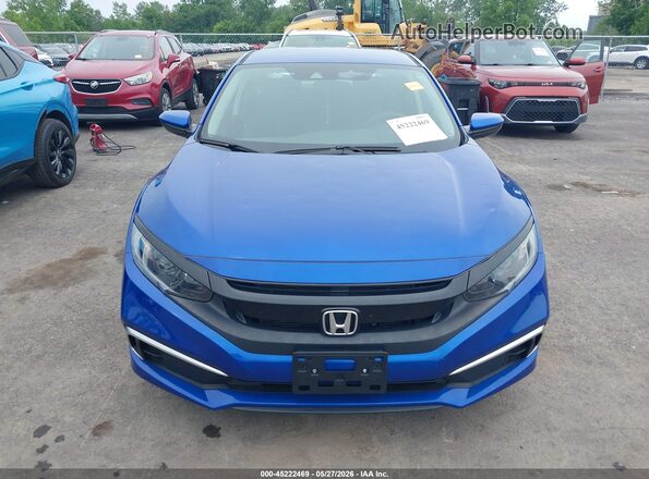 2HGFC2F69KH600492 2019 HONDA CIVIC Blue Instrument cluster view