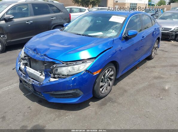2HGFC2F72GH550325 2016 HONDA CIVIC Blue Передня ліва чверть