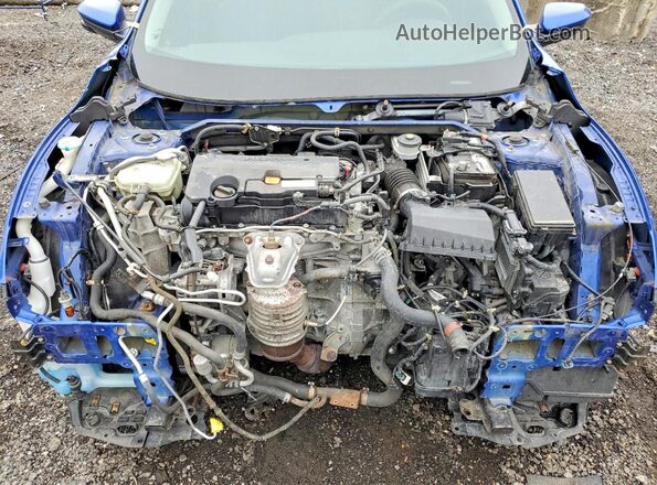 2HGFC2F74JH565142 2018 HONDA CIVIC Blue Widok wnętrza z tyłu