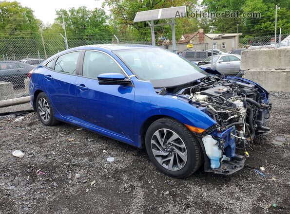 2HGFC2F74JH565142 2018 HONDA CIVIC Blue Przód prawy