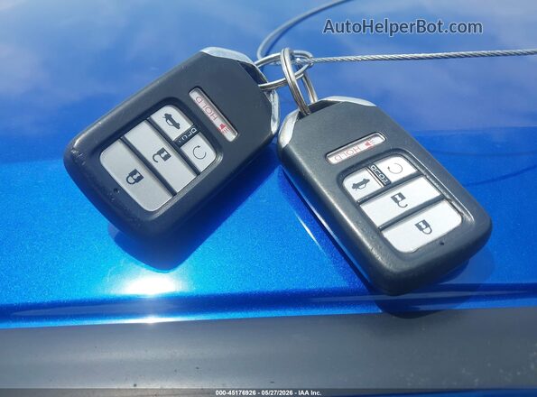 2HGFC2F74JH585066 2018 HONDA CIVIC Синий Вид панели приборов