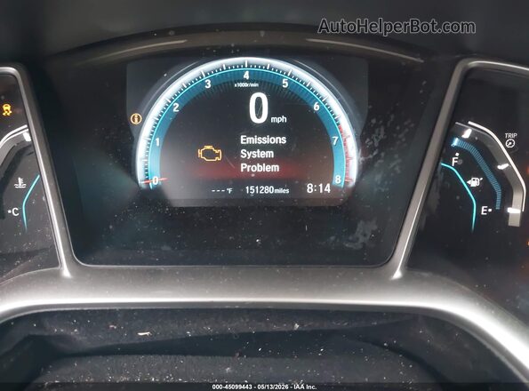 2HGFC2F76HH512579 2017 HONDA CIVIC Gray Rear seats view