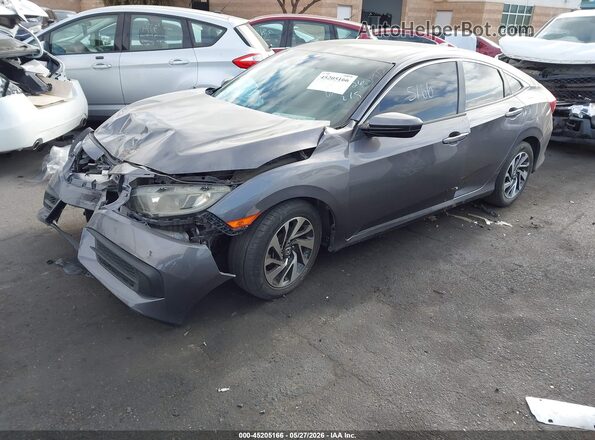2HGFC2F76JH519702 2018 HONDA CIVIC Gray წინა მარცხენა ხედი სამი მეოთხედიდან