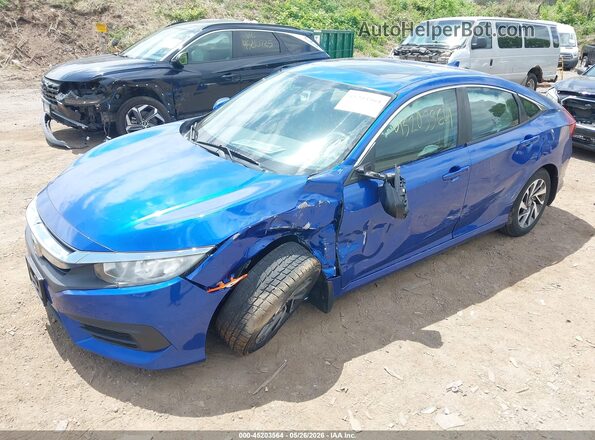 2HGFC2F77JH552790 2018 HONDA CIVIC Blue Front left