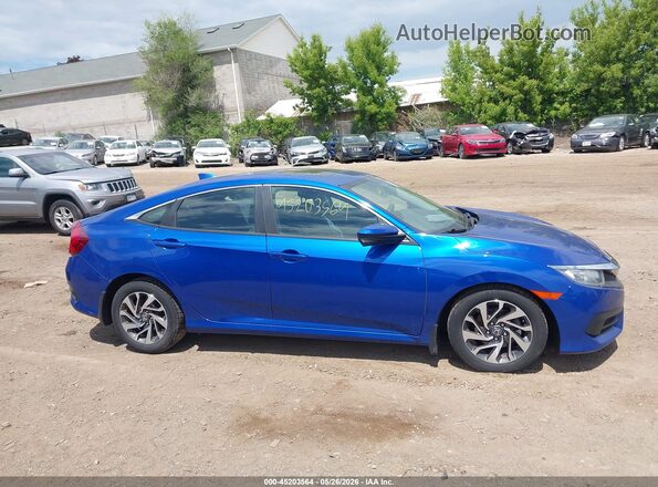 2HGFC2F77JH552790 2018 HONDA CIVIC Blue Instrument cluster view