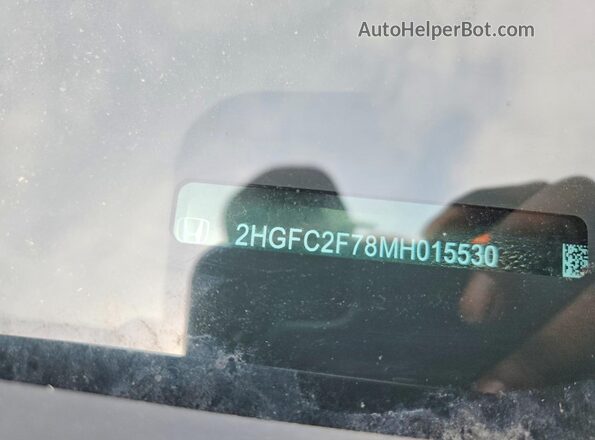 2HGFC2F78MH015530 2021 HONDA CIVIC Black Widok komory silnika