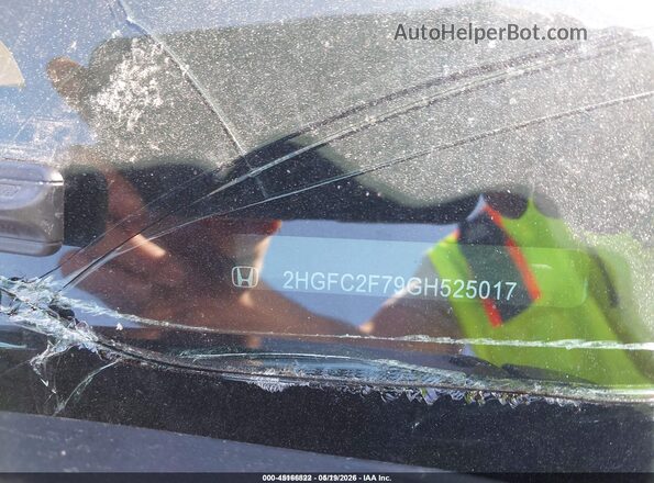 2HGFC2F79GH525017 2016 HONDA CIVIC Black Engine compartment view
