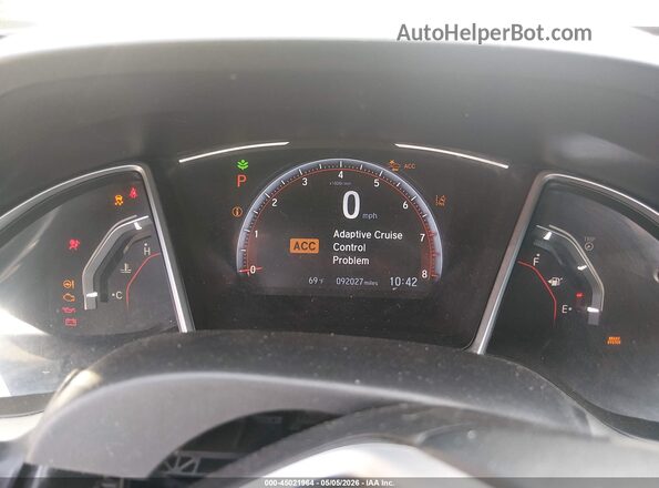 2HGFC2F81KH582538 2019 HONDA CIVIC Gray Vista de los asientos traseros