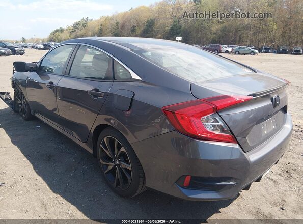 2HGFC2F81KH582538 2019 HONDA CIVIC Gray Trasero izquierdo