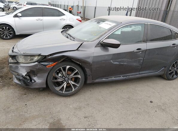 2HGFC2F81MH538445 2021 HONDA CIVIC Gray Դիմացի տեսք