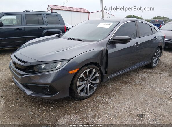 2HGFC2F82KH560564 2019 HONDA CIVIC Gray Front left