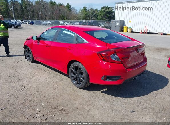 2HGFC2F82LH518171 2020 HONDA CIVIC Red Trasero izquierdo