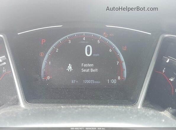 2HGFC2F82LH518171 2020 HONDA CIVIC Red Vista de los asientos traseros