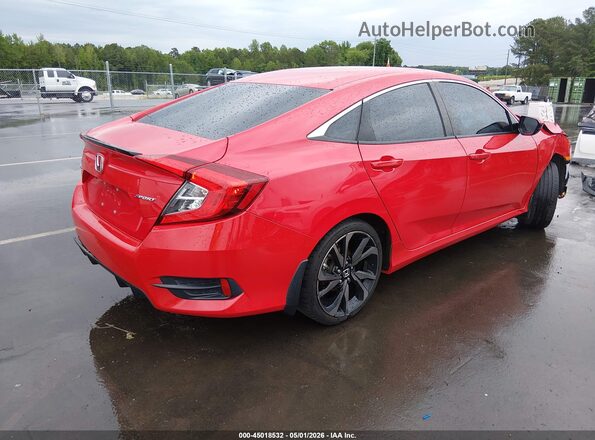 2HGFC2F82LH582758 2020 HONDA CIVIC Red Rear right