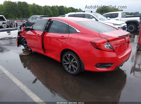 2HGFC2F82LH582758 2020 HONDA CIVIC Red Rear left