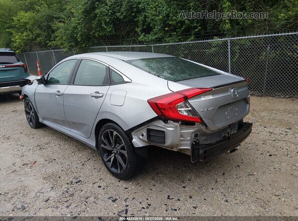 2HGFC2F82MH504210 2021 HONDA CIVIC Silver Trasero izquierdo