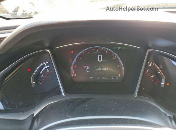 2HGFC2F82MH533593 2021 HONDA CIVIC White Vista del cuadro de instrumentos