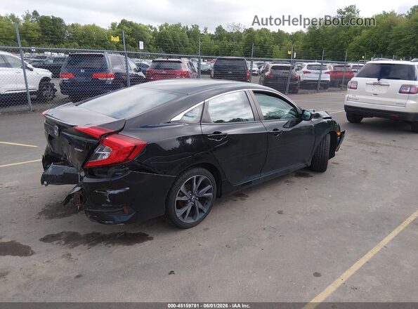 2HGFC2F83KH590463 2019 HONDA CIVIC Черный Задняя правая четверть