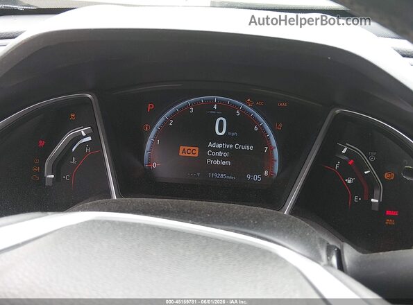 2HGFC2F83KH590463 2019 HONDA CIVIC Черный Вид задних сидений