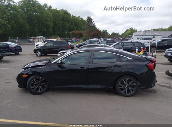 2HGFC2F83KH590463 2019 HONDA CIVIC Черный Вид задней части салона
