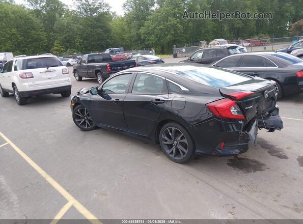 2HGFC2F83KH590463 2019 HONDA CIVIC Черный Задняя левая четверть