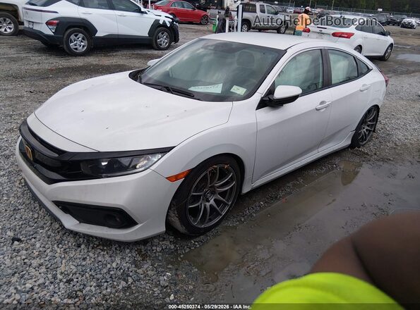 2HGFC2F83LH547145 2020 HONDA CIVIC White Առջևի ձախ երեք քառորդ տեսարան