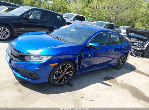 2HGFC2F83LH549168 2020 HONDA CIVIC Blue წინა ხედი