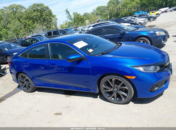 2HGFC2F83LH549168 2020 HONDA CIVIC Blue უკანა სალონის ხედი