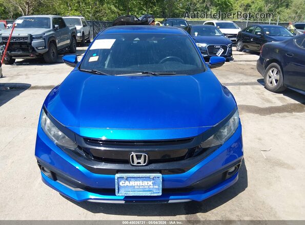2HGFC2F83LH549168 2020 HONDA CIVIC Blue ხელსაწყოთა პანელის ხედი