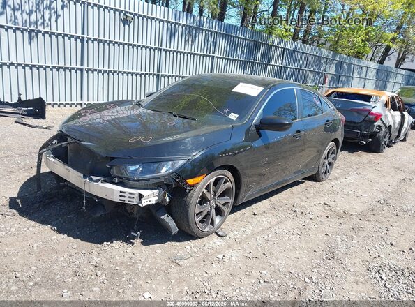 2HGFC2F83LH598564 2020 HONDA CIVIC Black Przód lewy