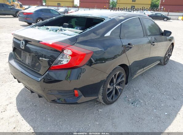 2HGFC2F83MH505737 2021 HONDA CIVIC Black უკანა მარჯვენა