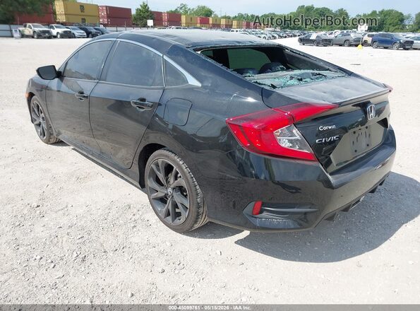 2HGFC2F83MH505737 2021 HONDA CIVIC Black უკანა მარცხენა