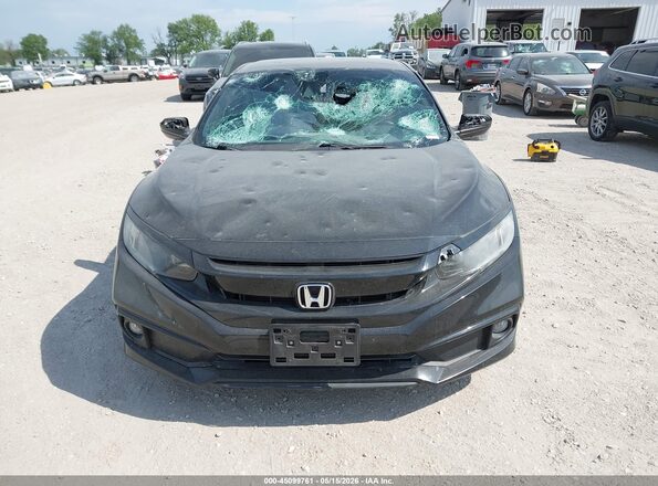2HGFC2F83MH505737 2021 HONDA CIVIC Black უკანა სალონის ხედი