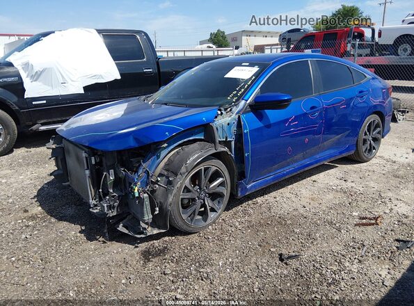 2HGFC2F83MH518603 2021 HONDA CIVIC Синий Передняя левая четверть
