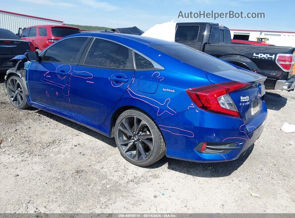 2HGFC2F83MH518603 2021 HONDA CIVIC Синий Задняя левая четверть